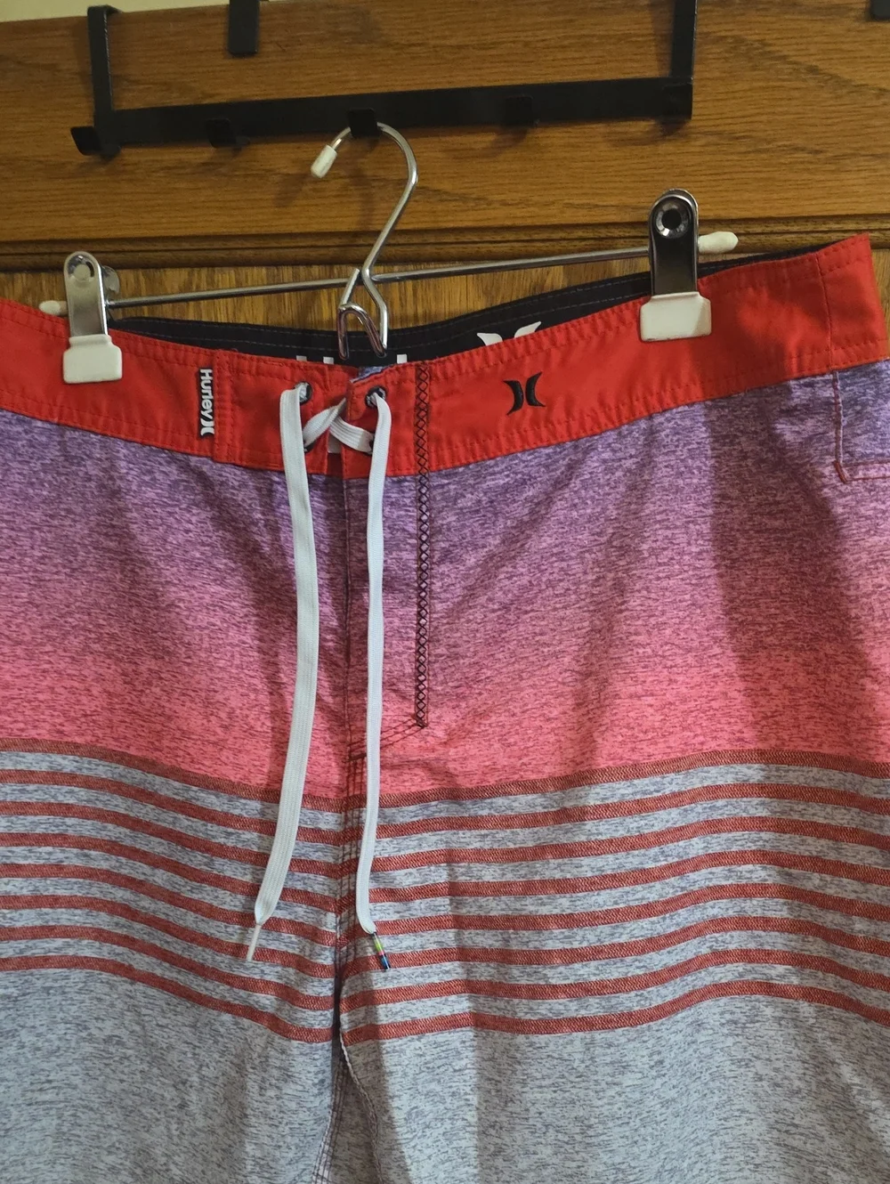 Hurley Men’s Red/Gray Gradient Boardshorts